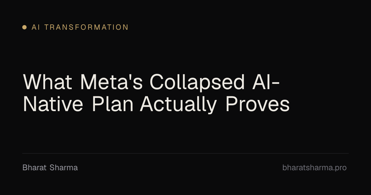 What Meta's Collapsed AI-Native Plan Actually Proves